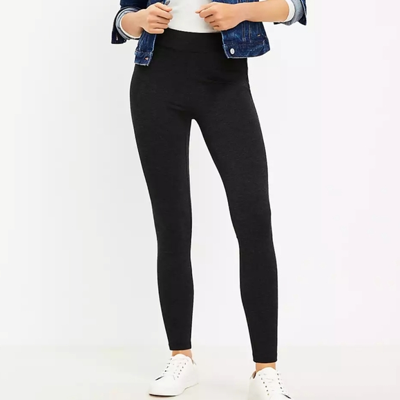 LOFT Denim - LOFT Dark Gray Seamed Ponte Leggings, size L